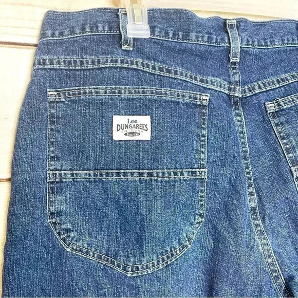 Lee Mens Blue Dungarees Jeans 42x32 Loose Fit - Picture 6 of 11